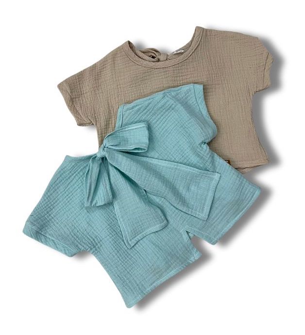 mušelínová croptopka s mašľou