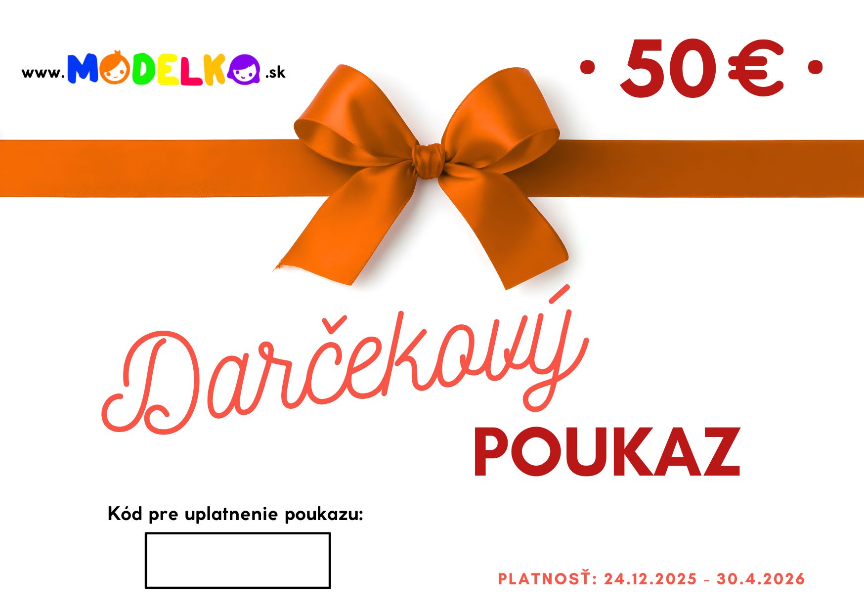 darčeková poukážka 50