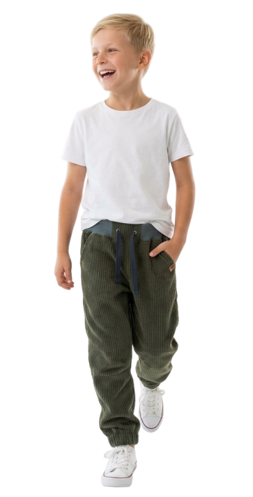 chlapčenské menčestrové nohavice